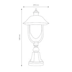 Sockelleuchte 1156, Schwarz/silber -Eleganter Beleuchtungsladen 6068156 2