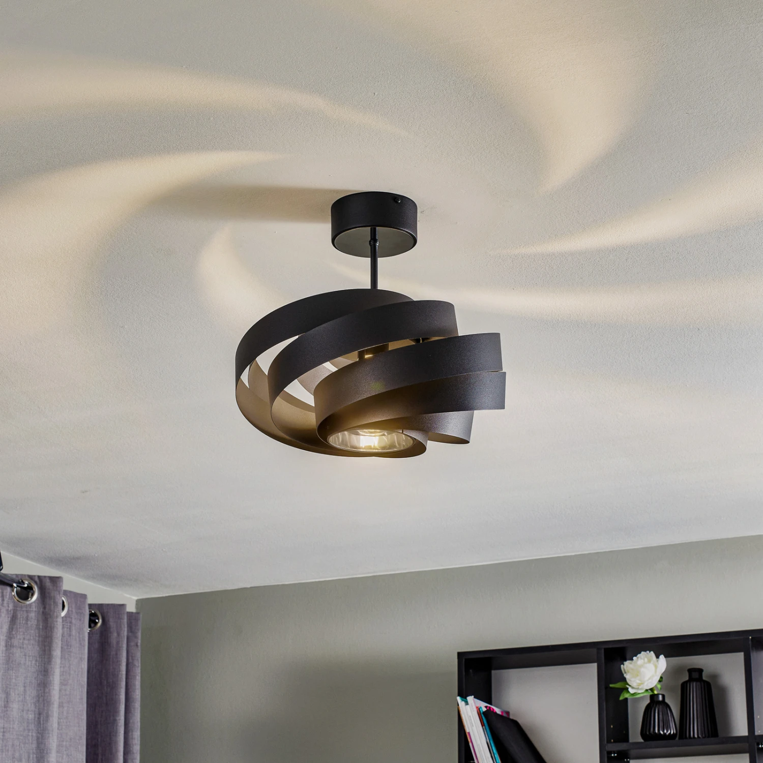 Deckenleuchte Vento Schwarz Ø 40 Cm 4 Deckenleuchte Vento Schwarz Ø 40 Cm – Bild 2