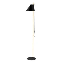 Louis Poulsen Marmor-Stehlampe Yuh Brass, Schwarz