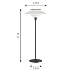 Louis Poulsen PH 80 Stehleuchte, Weiß/schwarz -Eleganter Beleuchtungsladen 6090475 2