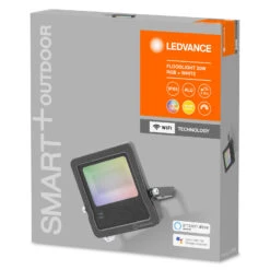 LEDVANCE SMART+ WiFi Floodlight, RGBW, Grau, 30W -Eleganter Beleuchtungsladen 6106473 6
