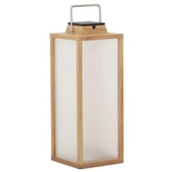 LED-Solarlaterne Tradition Aus Teakholz Höhe 65 Cm -Eleganter Beleuchtungsladen 6112020 2