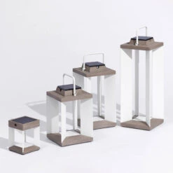 Solarlaterne Teckalu, Duratek/weiß, 36,5cm -Eleganter Beleuchtungsladen 6112039 6