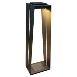 LED-Solarlaterne Skaal Aus Aluminium, 70 Cm, Grau -Eleganter Beleuchtungsladen 6112061 2