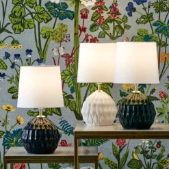 Markslöjd Mit Grünem Keramikfuß - Textil-Tischlampe Lora -Eleganter Beleuchtungsladen 6506139 2