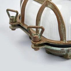 Außen-Wandleuchte Oval Bengt Messing-antik/opal -Eleganter Beleuchtungsladen 6515265 4