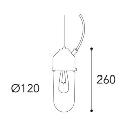 Hängelampe 1951N Messing Antik, Gerades Glas Klar -Eleganter Beleuchtungsladen 6515383 2