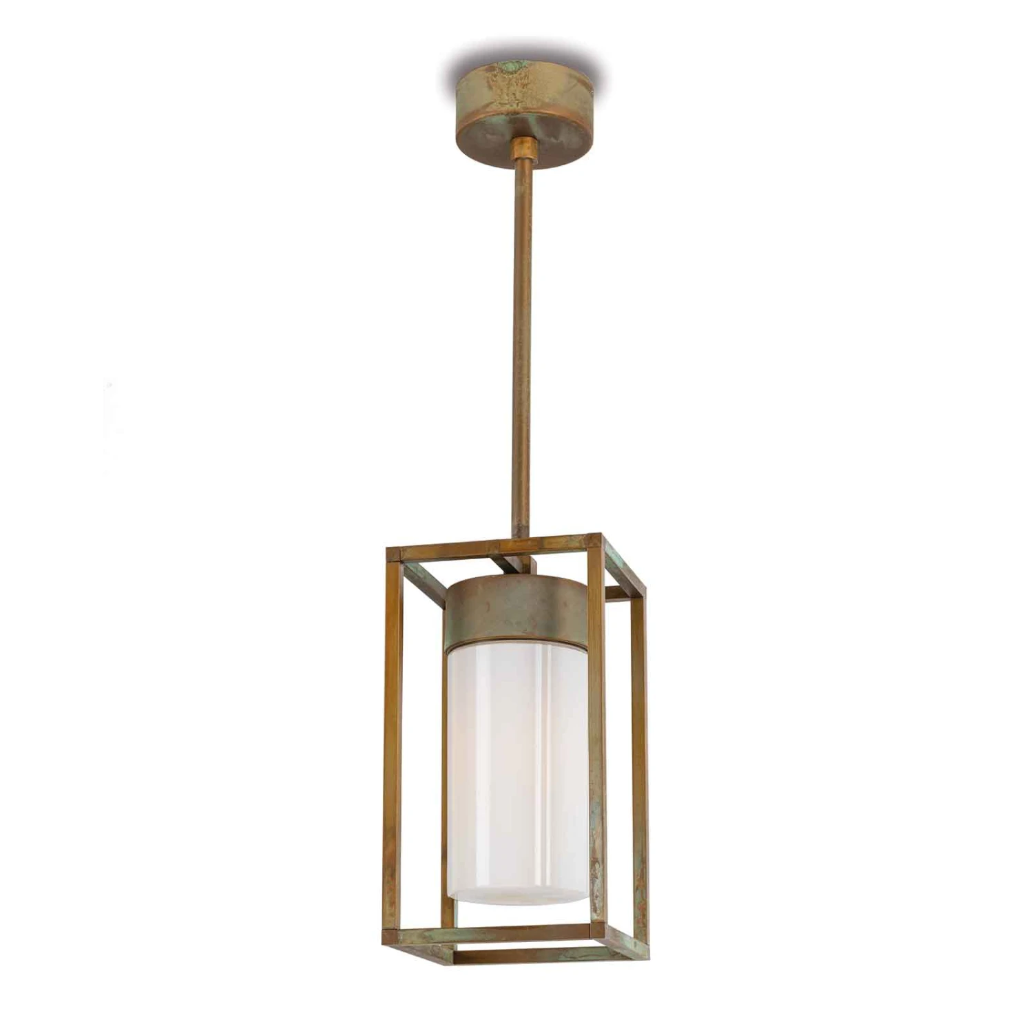 Hängeleuchte Cubic³ 3368 Messing Antik/opal 4 Hängeleuchte Cubic³ 3368 Messing Antik/opal – Bild 2