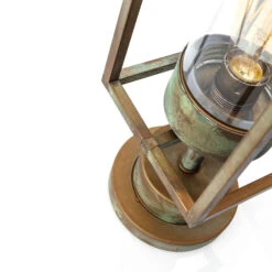 Sockelleuchte Cubic³ 3369 Messing Antik/klar -Eleganter Beleuchtungsladen 6515456 2