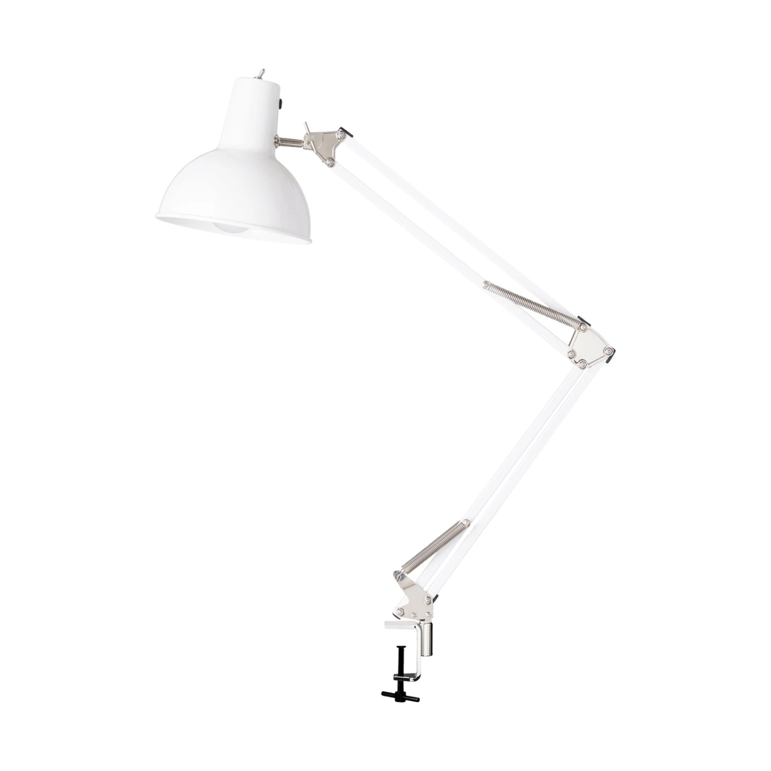 Midgard Federzug Tischleuchte Mit Klemme, Weiß 4 Midgard Federzug Tischleuchte Mit Klemme, Weiß – Bild 2