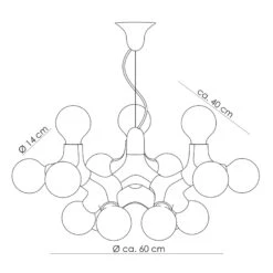 Next DNA ChandelierXL - Kronleuchter In Schwarz -Eleganter Beleuchtungsladen 7019040 2