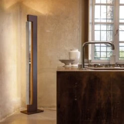 Nemo Ara Stehlampe Dim-to-warm Mokka/aluminium