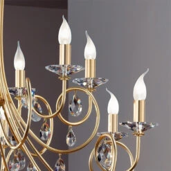 Kronleuchter Violetta Gold, 12-flammig -Eleganter Beleuchtungsladen 7253038 1