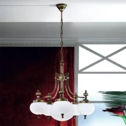 Kronleuchter Delia Altmessing, 6-flammig -Eleganter Beleuchtungsladen 7254021 1