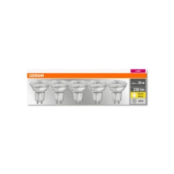 OSRAM LED-Reflektor GU10 2,6W 2.700K 230lm 36° 5er -Eleganter Beleuchtungsladen 7262709 3
