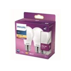 Philips LED-Lampe E27 10,5W 2.700K Opal 2er-Pack -Eleganter Beleuchtungsladen 7532282 1