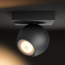 Philips Hue Buckram LED-Spot, Schwarz Erweiterung -Eleganter Beleuchtungsladen 7534221 3