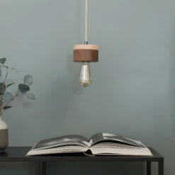 ALMUT 0239 Hängeleuchte, Vegan, Walnuss/zirbe