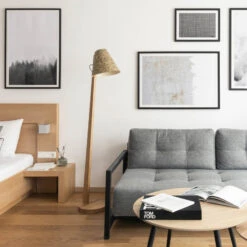 ALMUT 1411 Stehleuchte Geschwungen Ø30cm Pures Heu