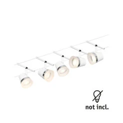 Paulmann Cone Seilsystem Basisset 5fl. Weiß Matt -Eleganter Beleuchtungsladen 7602836 1