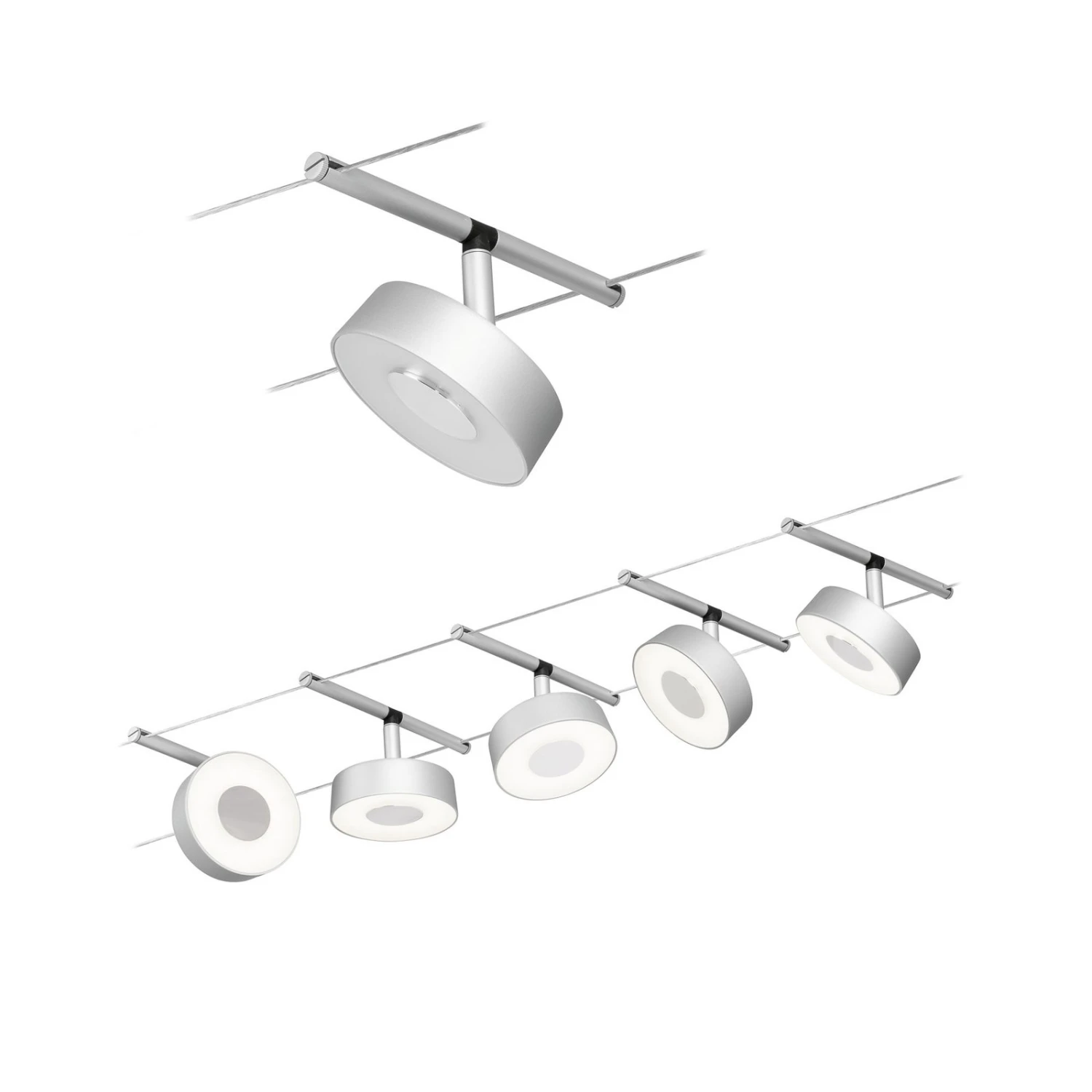 Paulmann Circle LED-Seilsystem 5fl. Chrom Matt 3 Paulmann Circle LED-Seilsystem 5fl. Chrom Matt