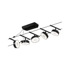 Paulmann Circle LED-Seilsystem 5fl. Schwarz Matt -Eleganter Beleuchtungsladen 7602843 7