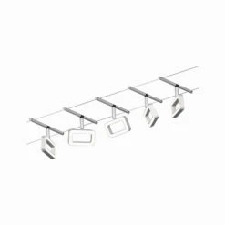 Paulmann Frame LED-Seilsystem 5fl. Chrom Matt -Eleganter Beleuchtungsladen 7602844 1