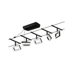 Paulmann Frame LED-Seilsystem 5fl. Schwarz Matt -Eleganter Beleuchtungsladen 7602846 7