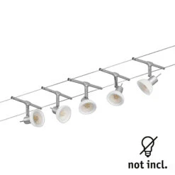 Paulmann Sheela Seilsystem 5fl. Chrom Matt -Eleganter Beleuchtungsladen 7602919 2