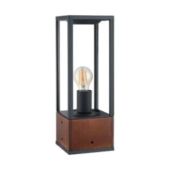 Paulmann Timba Sockelleuchte Mit Holz, Höhe 40 Cm -Eleganter Beleuchtungsladen 7603106 2