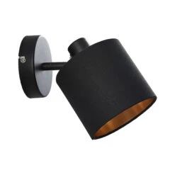 Stoff-Wandleuchte Vasilia In Schwarz-Gold, 1-fl. -Eleganter Beleuchtungsladen 8032155 2