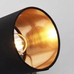 Stoff-Wandleuchte Vasilia In Schwarz-Gold, 1-fl. -Eleganter Beleuchtungsladen 8032155 7