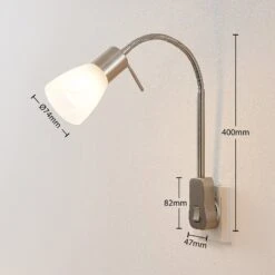 Lindby Nevyana Steckdosenlampe, Flexarm, Schalter -Eleganter Beleuchtungsladen 8032245 3