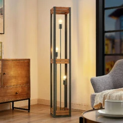 Lindby Kanisa Stehleuchte Aus Metall Und Holz