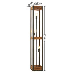 Lindby Kanisa Stehleuchte Aus Metall Und Holz -Eleganter Beleuchtungsladen 8032420 3