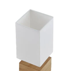 Lindby Arbin Tischleuchte Mit Holzfuß, Quadratisch -Eleganter Beleuchtungsladen 8032421 5