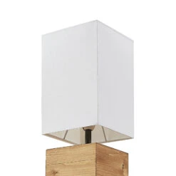 Lindby Arbin Tischleuchte Mit Holzfuß, Quadratisch -Eleganter Beleuchtungsladen 8032421 6