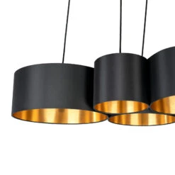 Lindby Vironi Hängelampe, 5-fl., Schwarz, Gold 14 Lindby Vironi Hängelampe, 5-fl., Schwarz, Gold -Eleganter Beleuchtungsladen 8032511 4