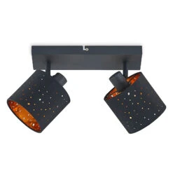 Lindby Darima Deckenstrahler, Zweiflammig, Schwarz -Eleganter Beleuchtungsladen 8032609 2