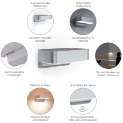 STEINEL L 800 S Sensor-Außenwandleuchte Silber -Eleganter Beleuchtungsladen 8505618 3