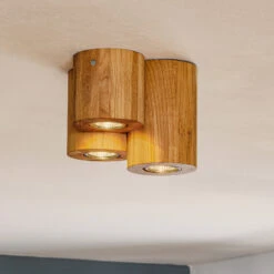 Deckenlampe Wooddream 3-flammig Eiche, Rund