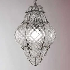 Hängeleuchte Classic Mundgeblasen Klar 62 Cm