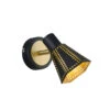 Spezieller Wandspot Houston, Schwarz-gold -Eleganter Beleuchtungsladen 9005437