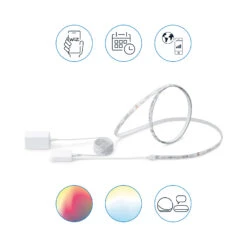 WiZ LED-Strip Starter Kit 2m, RGBW-Farbwechsel -Eleganter Beleuchtungsladen 9038163 2