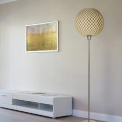 Stehleuchte Flechtwerk, Kugel, Creme-weiß -Eleganter Beleuchtungsladen 9039001 5