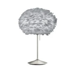 UMAGE Eos Medium Tischlampe Hellgrau/stahl