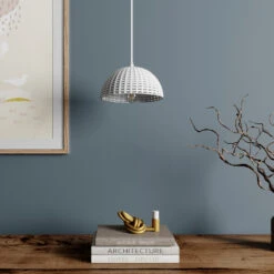 Lucande Herdis Pendelleuchte Aus Gips, Ø 20 Cm 13 Lucande Herdis Pendelleuchte Aus Gips, Ø 20 Cm -Eleganter Beleuchtungsladen 9613106 2