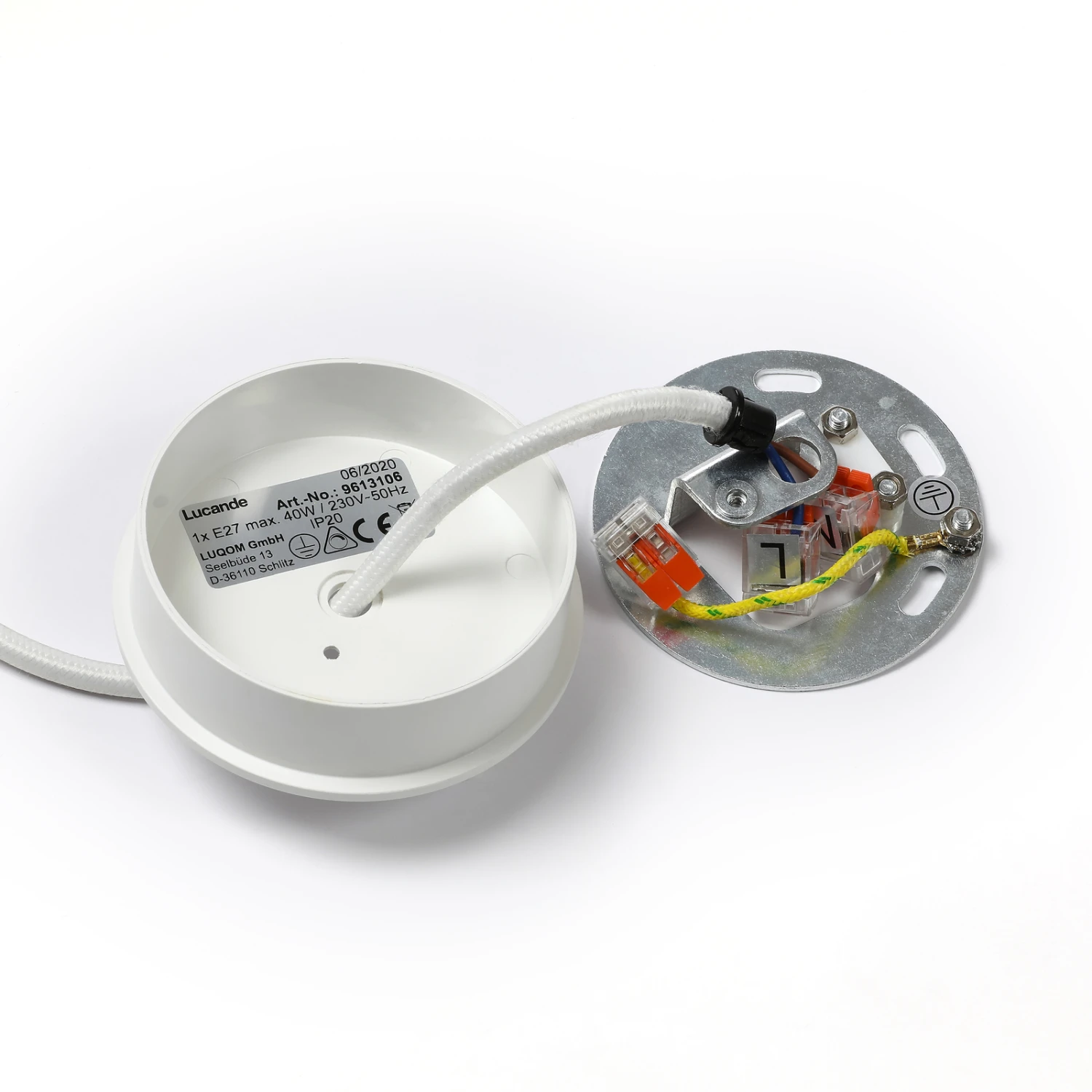 Lucande Herdis Pendelleuchte Aus Gips, Ø 20 Cm 10 Lucande Herdis Pendelleuchte Aus Gips, Ø 20 Cm – Bild 8