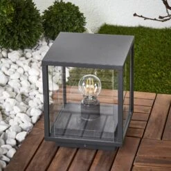 Lucande Eckige Sockellampe Annalea Mit Glasscheiben -Eleganter Beleuchtungsladen 9616113 2