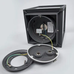 Lucande Eckige Sockellampe Annalea Mit Glasscheiben -Eleganter Beleuchtungsladen 9616113 7